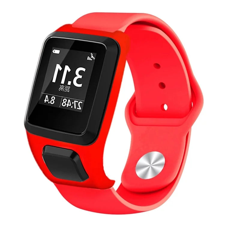 For TomTom Runner 3 / 2 / Adventurer Sport Bands Silicone Watch Strap with Case