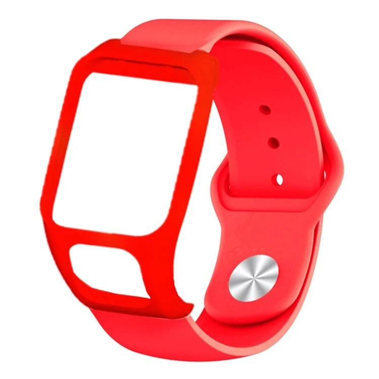 For TomTom Runner 3 / 2 / Adventurer Sport Bands Silicone Watch Strap with Case