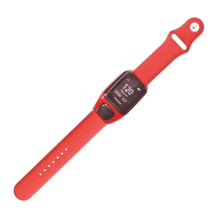 For TomTom Runner 3 / 2 / Adventurer Sport Bands Silicone Watch Strap with Case