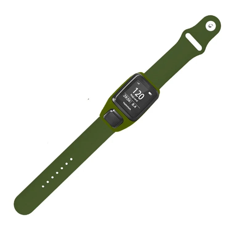 For TomTom Runner 3 / 2 / Adventurer Sport Bands Silicone Watch Strap with Case