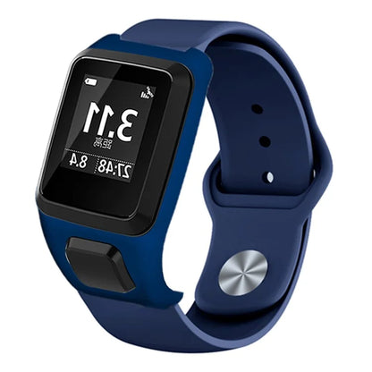 For TomTom Runner 3 / 2 / Adventurer Sport Bands Silicone Watch Strap with Case