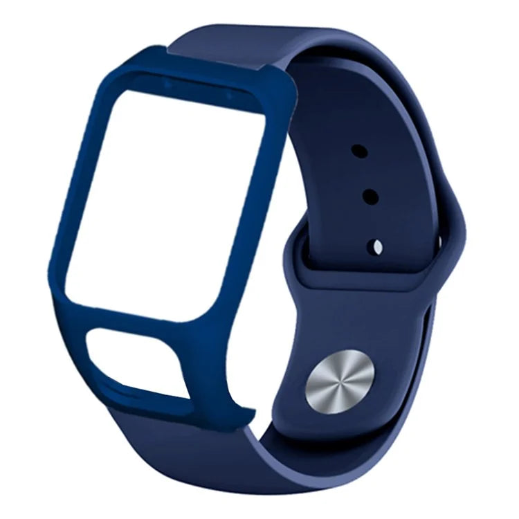 For TomTom Runner 3 / 2 / Adventurer Sport Bands Silicone Watch Strap with Case
