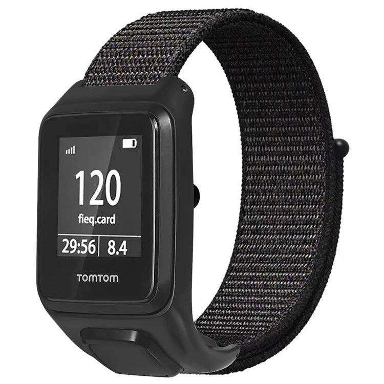 For TomTom Runner 3 / Adventurer Watch Band Adjustable Nylon Sport Wrist Strap with Case