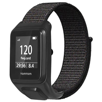 For TomTom Runner 3 / Adventurer Watch Band Adjustable Nylon Sport Wrist Strap with Case