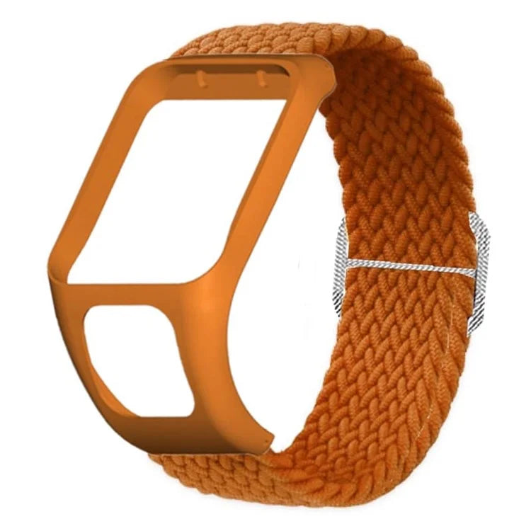 For TomTom Runner 2 / 3 / Spark / Adventurer Watch Band Braided Adjustable Nylon Loop Strap with Case
