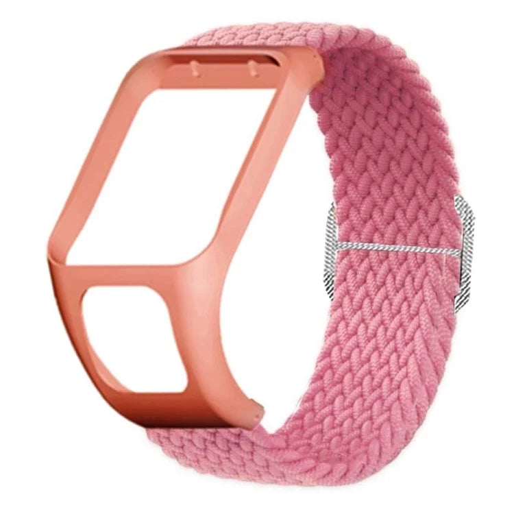 For TomTom Runner 2 / 3 / Spark / Adventurer Watch Band Braided Adjustable Nylon Loop Strap with Case