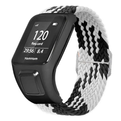For TomTom Runner 2 / 3 / Spark / Adventurer Watch Band Braided Adjustable Nylon Loop Strap with Case