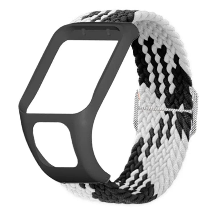 For TomTom Runner 2 / 3 / Spark / Adventurer Watch Band Braided Adjustable Nylon Loop Strap with Case
