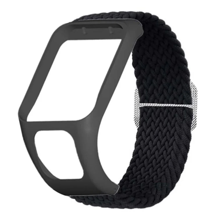 For TomTom Runner 2 / 3 / Spark / Adventurer Watch Band Braided Adjustable Nylon Loop Strap with Case