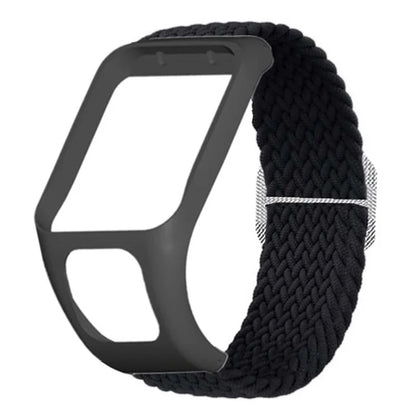 For TomTom Runner 2 / 3 / Spark / Adventurer Watch Band Braided Adjustable Nylon Loop Strap with Case