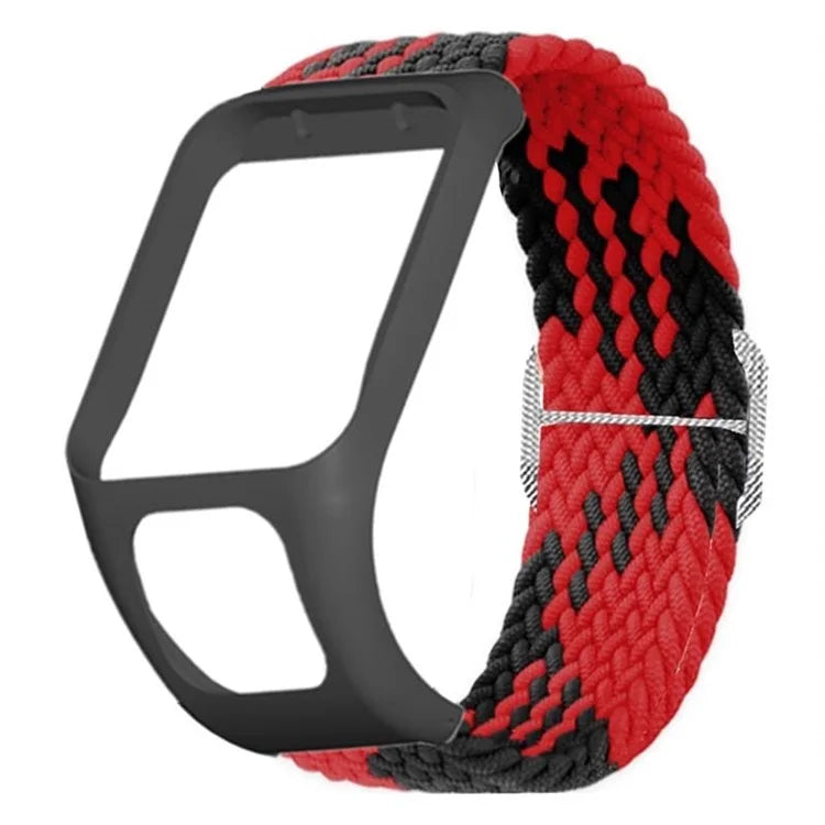 For TomTom Runner 2 / 3 / Spark / Adventurer Watch Band Braided Adjustable Nylon Loop Strap with Case