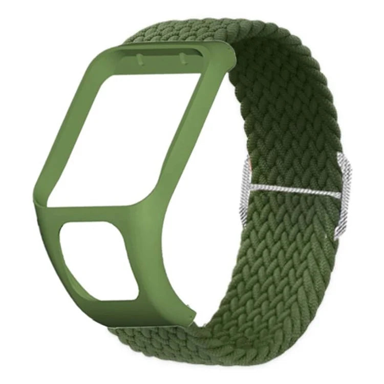 For TomTom Runner 2 / 3 / Spark / Adventurer Watch Band Braided Adjustable Nylon Loop Strap with Case