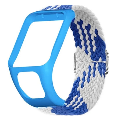 For TomTom Runner 2 / 3 / Spark / Adventurer Watch Band Braided Adjustable Nylon Loop Strap with Case