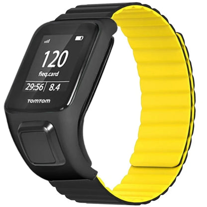 For TomTom Runner 2 / 3 / Spark / Adventurer Watch Band Silicone Magnetic Strap with Case