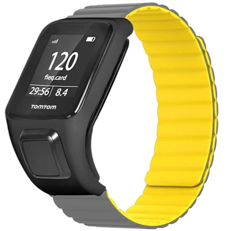 For TomTom Runner 2 / 3 / Spark / Adventurer Watch Band Silicone Magnetic Strap with Case