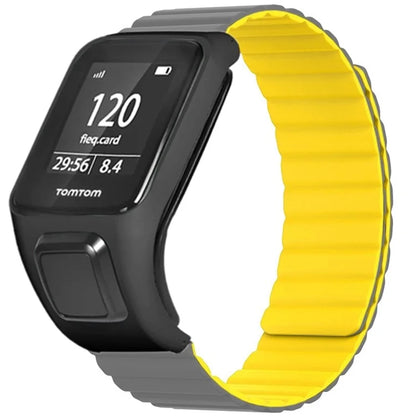 For TomTom Runner 2 / 3 / Spark / Adventurer Watch Band Silicone Magnetic Strap with Case
