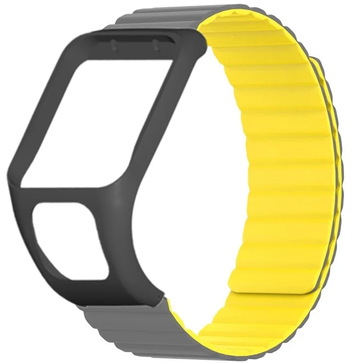 For TomTom Runner 2 / 3 / Spark / Adventurer Watch Band Silicone Magnetic Strap with Case