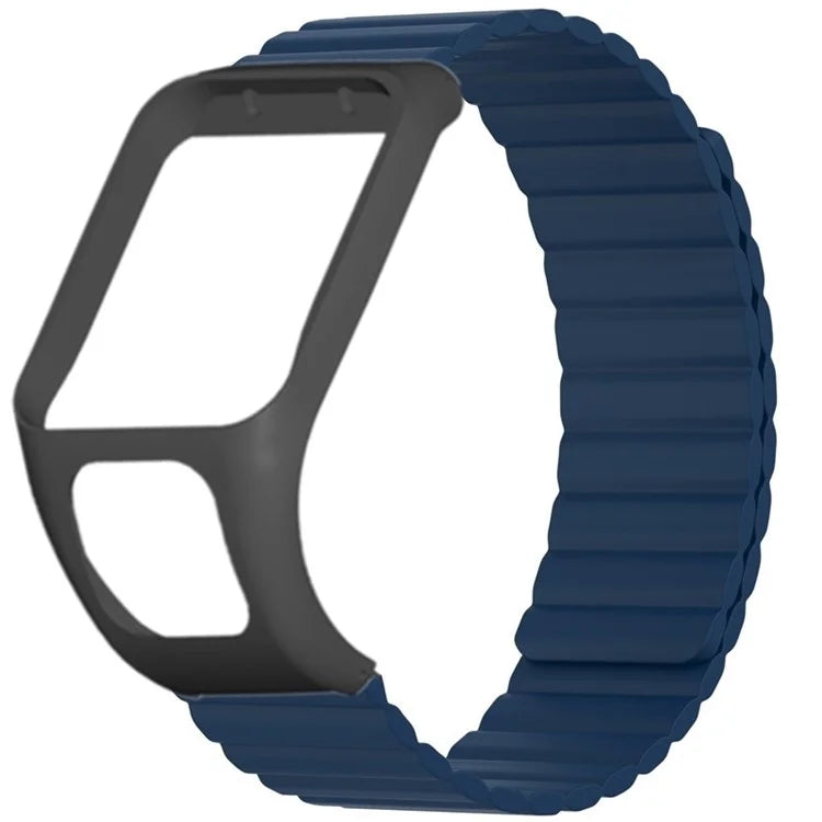 For TomTom Runner 2 / 3 / Spark / Adventurer Watch Band Silicone Magnetic Strap with Case