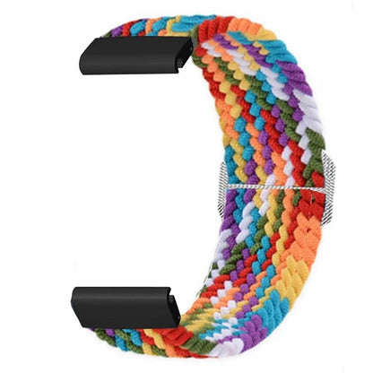 For Coros Vertix 2 / Garmin Fenix 7X / 6X / 5X Braided Watchbands Nylon Elastic Strap with 26mm PC Connector