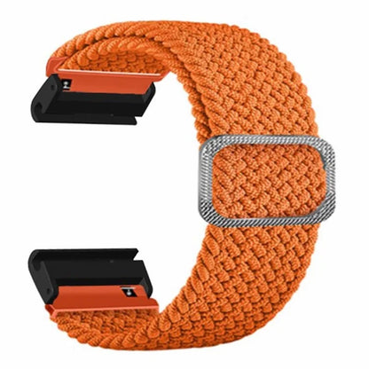 For Coros Vertix 2 / Garmin Fenix 7X / 6X / 5X Braided Watchbands Nylon Elastic Strap with 26mm PC Connector