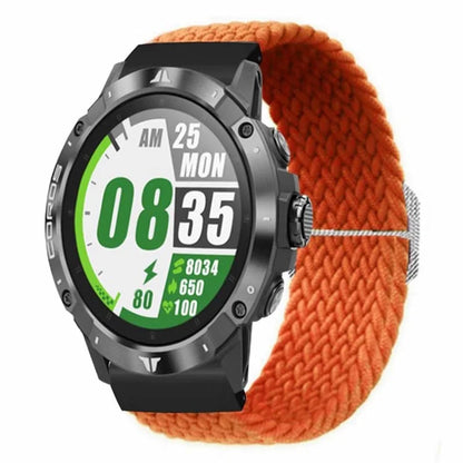 For Coros Vertix 2 / Garmin Fenix 7X / 6X / 5X Braided Watchbands Nylon Elastic Strap with 26mm PC Connector