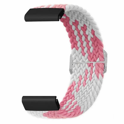 For Coros Vertix 2 / Garmin Fenix 7X / 6X / 5X Braided Watchbands Nylon Elastic Strap with 26mm PC Connector
