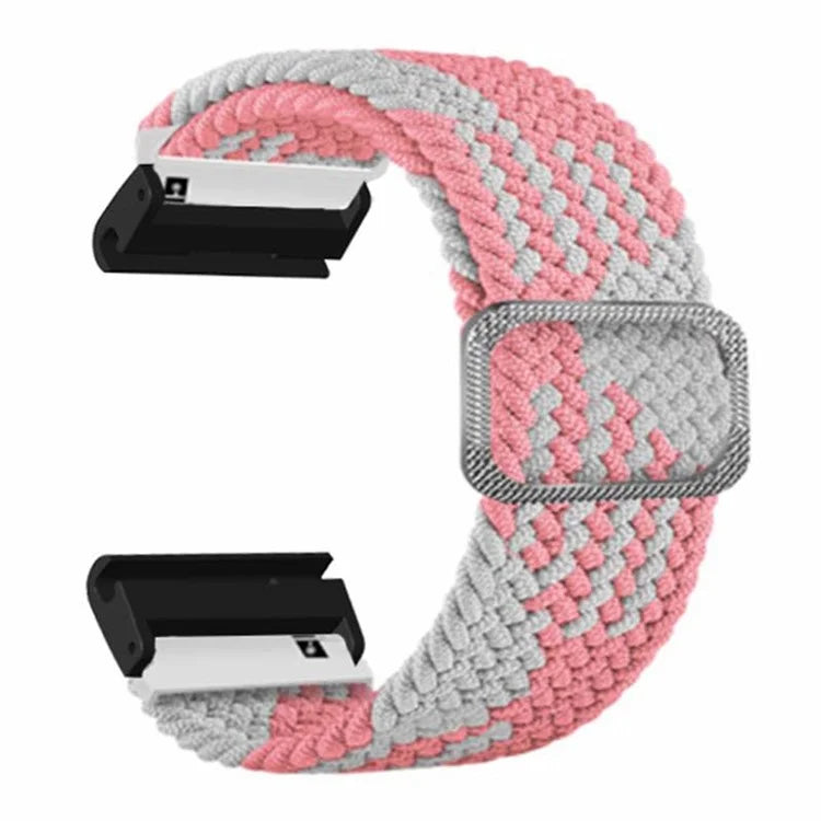 For Coros Vertix 2 / Garmin Fenix 7X / 6X / 5X Braided Watchbands Nylon Elastic Strap with 26mm PC Connector