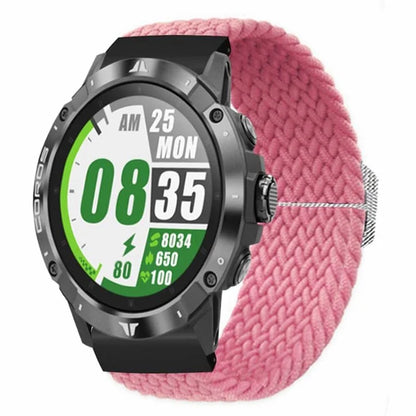 For Coros Vertix 2 / Garmin Fenix 7X / 6X / 5X Braided Watchbands Nylon Elastic Strap with 26mm PC Connector