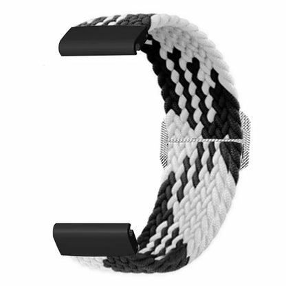 For Coros Vertix 2 / Garmin Fenix 7X / 6X / 5X Braided Watchbands Nylon Elastic Strap with 26mm PC Connector