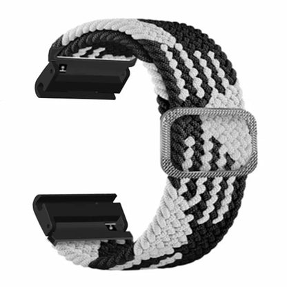 For Coros Vertix 2 / Garmin Fenix 7X / 6X / 5X Braided Watchbands Nylon Elastic Strap with 26mm PC Connector