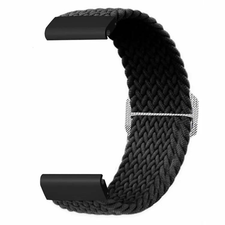 For Coros Vertix 2 / Garmin Fenix 7X / 6X / 5X Braided Watchbands Nylon Elastic Strap with 26mm PC Connector