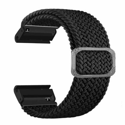 For Coros Vertix 2 / Garmin Fenix 7X / 6X / 5X Braided Watchbands Nylon Elastic Strap with 26mm PC Connector