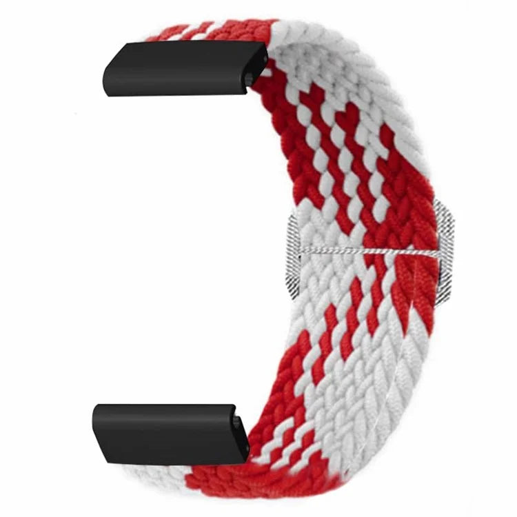 For Coros Vertix 2 / Garmin Fenix 7X / 6X / 5X Braided Watchbands Nylon Elastic Strap with 26mm PC Connector