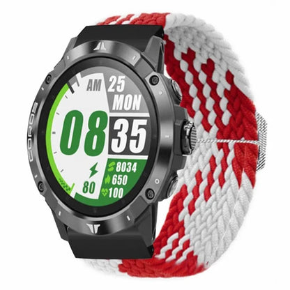 For Coros Vertix 2 / Garmin Fenix 7X / 6X / 5X Braided Watchbands Nylon Elastic Strap with 26mm PC Connector