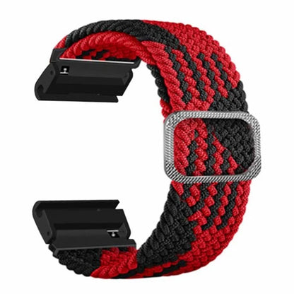 For Coros Vertix 2 / Garmin Fenix 7X / 6X / 5X Braided Watchbands Nylon Elastic Strap with 26mm PC Connector