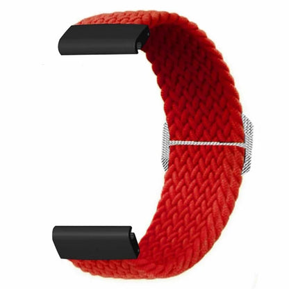 For Coros Vertix 2 / Garmin Fenix 7X / 6X / 5X Braided Watchbands Nylon Elastic Strap with 26mm PC Connector