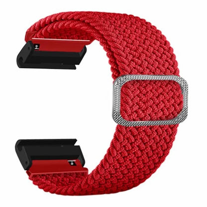 For Coros Vertix 2 / Garmin Fenix 7X / 6X / 5X Braided Watchbands Nylon Elastic Strap with 26mm PC Connector