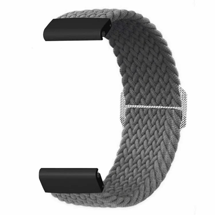 For Coros Vertix 2 / Garmin Fenix 7X / 6X / 5X Braided Watchbands Nylon Elastic Strap with 26mm PC Connector