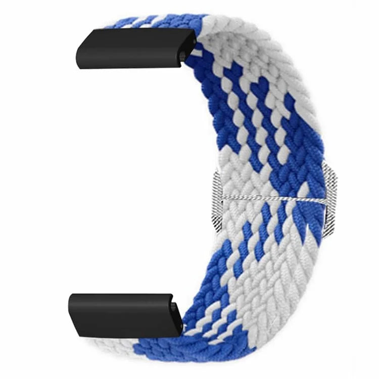 For Coros Vertix 2 / Garmin Fenix 7X / 6X / 5X Braided Watchbands Nylon Elastic Strap with 26mm PC Connector