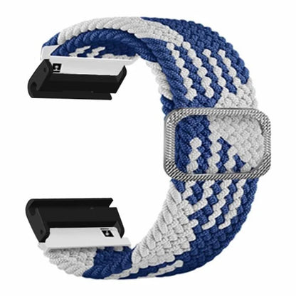 For Coros Vertix 2 / Garmin Fenix 7X / 6X / 5X Braided Watchbands Nylon Elastic Strap with 26mm PC Connector