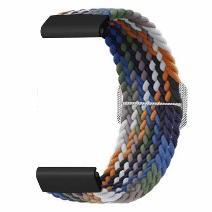 For Coros Vertix 2 / Garmin Fenix 7X / 6X / 5X Braided Watchbands Nylon Elastic Strap with 26mm PC Connector