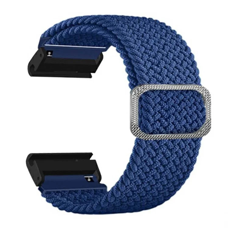 For Coros Vertix 2 / Garmin Fenix 7X / 6X / 5X Braided Watchbands Nylon Elastic Strap with 26mm PC Connector