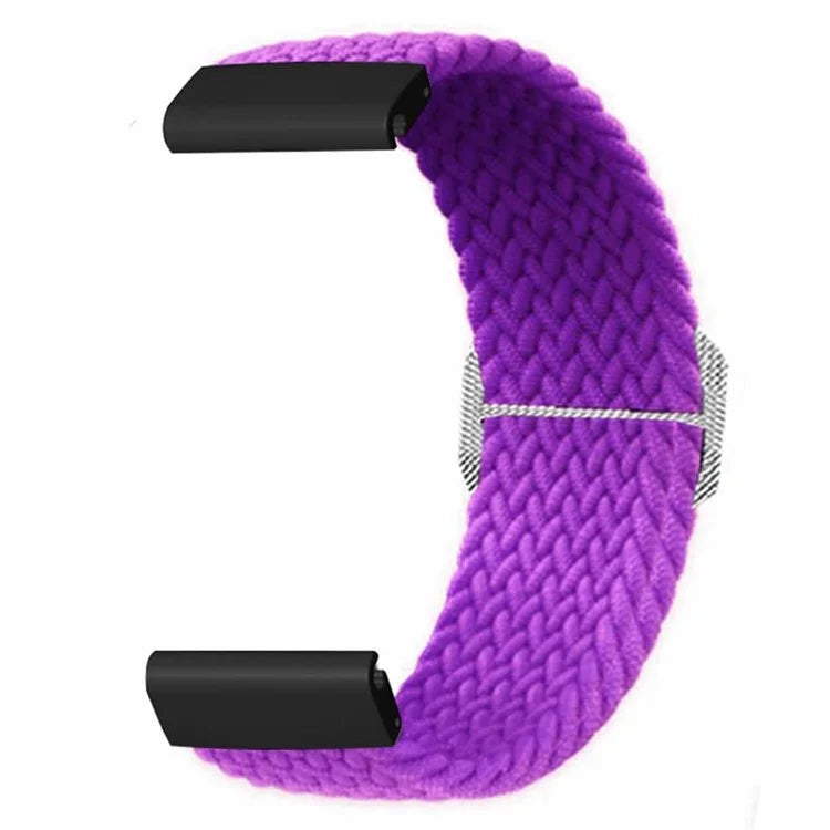 For Coros Vertix 2 / Garmin Fenix 7X / 6X / 5X Braided Watchbands Nylon Elastic Strap with 26mm PC Connector