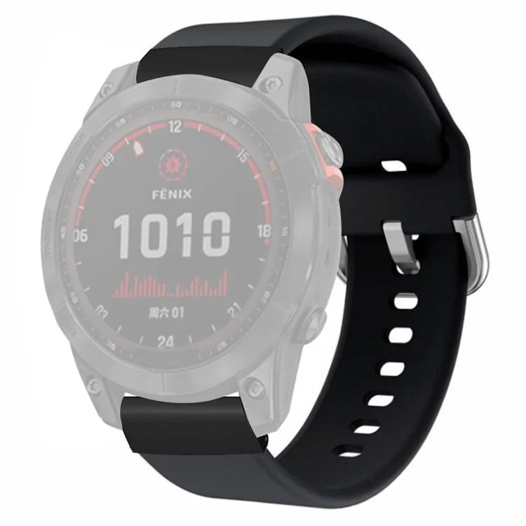 For Coros Vertix 2 / Garmin Fenix 7X / 6X / 5X Sport Strap Silicone Wrist Watch Band with 26mm PC Connector