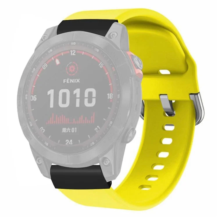 For Coros Vertix 2 / Garmin Fenix 7X / 6X / 5X Sport Strap Silicone Wrist Watch Band with 26mm PC Connector
