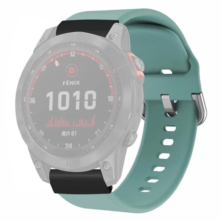 For Coros Vertix 2 / Garmin Fenix 7X / 6X / 5X Sport Strap Silicone Wrist Watch Band with 26mm PC Connector