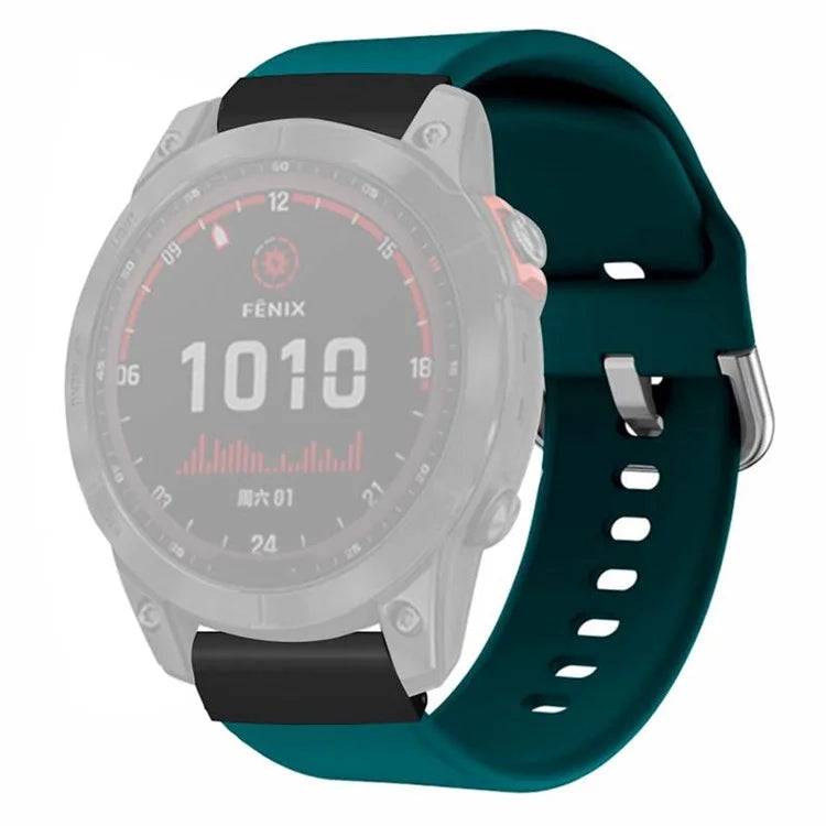 For Coros Vertix 2 / Garmin Fenix 7X / 6X / 5X Sport Strap Silicone Wrist Watch Band with 26mm PC Connector