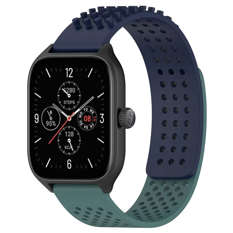 For Huami Amazfit GTS 4 Mini / Samsung Gear Sport / Huawei Watch 2 Silicone Watch Strap 20mm Breathable Watch Band / Olive Green