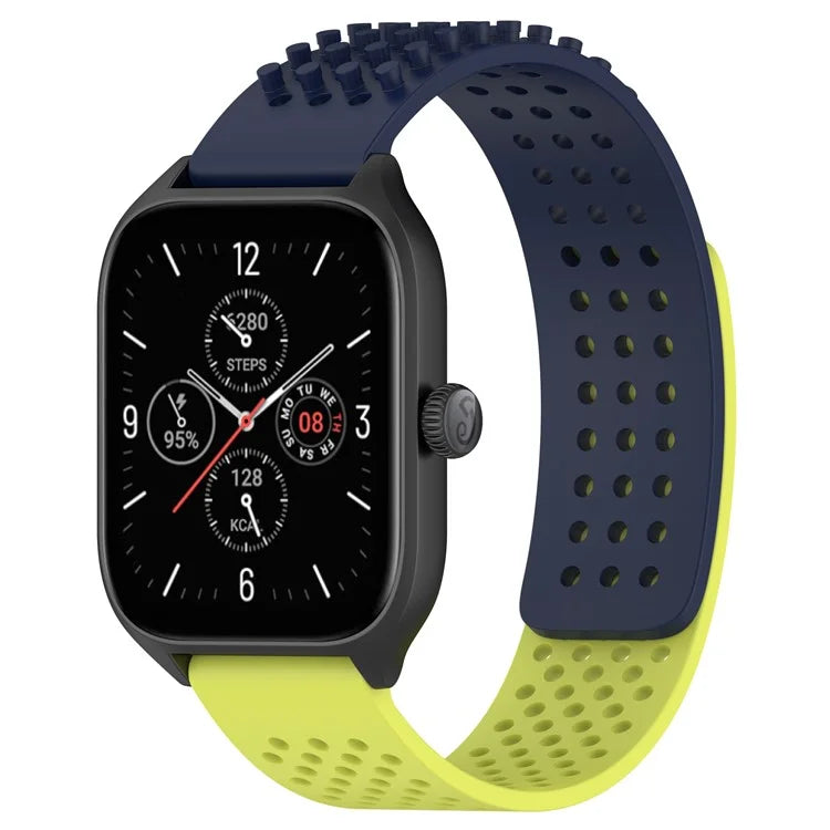 For Huami Amazfit GTR 4 46mm / Garmin Forerunner 255 / Huawei Watch 3 Pro Watch Strap 22mm Silicone Watch Band / Lime