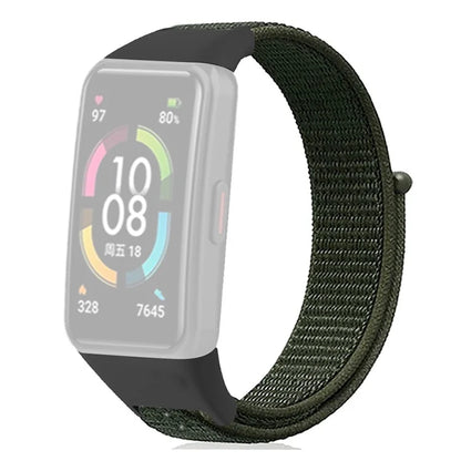 For Huawei Band 6 / 6 Pro / Honor Band 6 Watch Strap Nylon Loop Adjustable Wrist Band